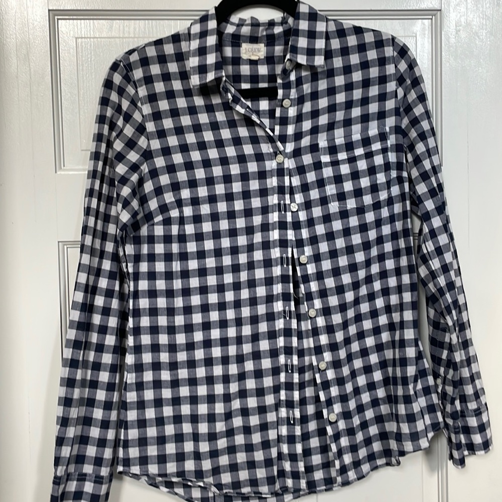 J. Crew Gingham Perfect Shirt
